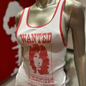 ⚡️JIM MORRISON Wanted Poster graffiti handmade original tank top M & L available